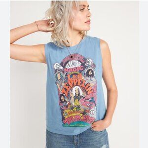 NWT OLD NAVY Led Zeppelin Loose Pop-Culture Graphic Sleeveless Tee - Size Small